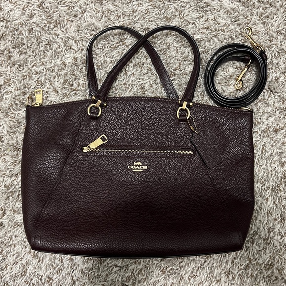 Coach Burgendy Leather Crossbody Bag - Picture 1 of 5